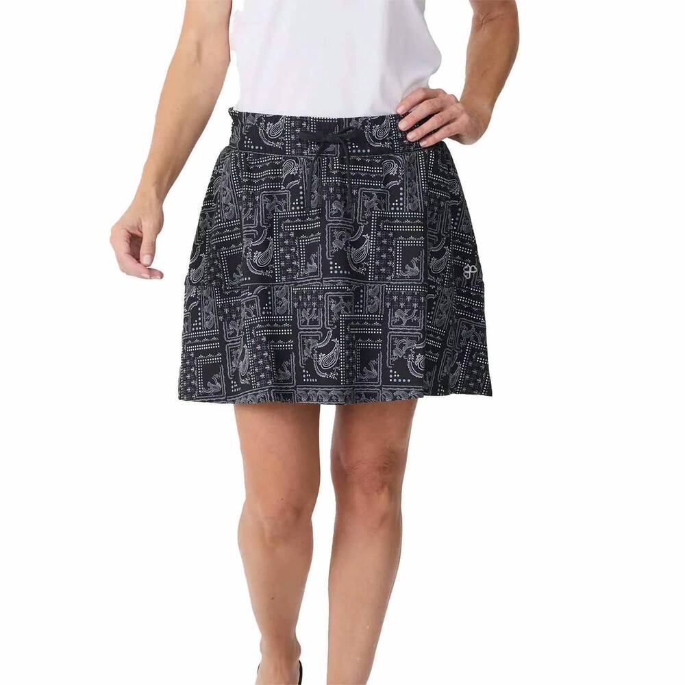 NEW KRIMSON KLOVER sun valley mini skort in black bandana